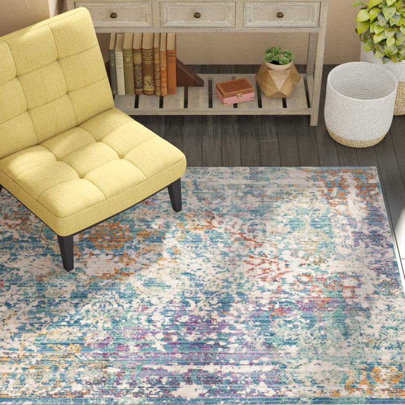 Bungalow Rose Justine Green Beige Purple Area Rug Reviews Wayfair