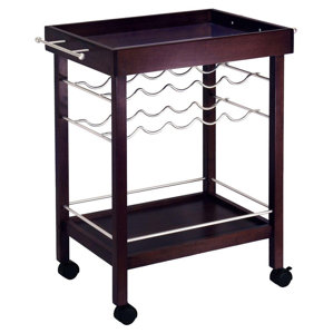Scenic 10 Bottle Wine Bar Cart by Red Barrel Stu..