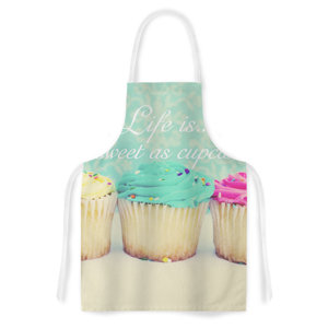 Life Is As Sweet As Cupcakes by Beth Engel Artistic Apron
