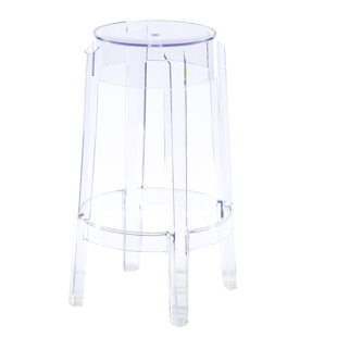 Modern Contemporary Clear Lucite Bar Stools Allmodern Charles Patio Bar Stool Set Of 2