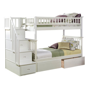 Abel Staircase Twin Over Full Standard Bed with Drawers