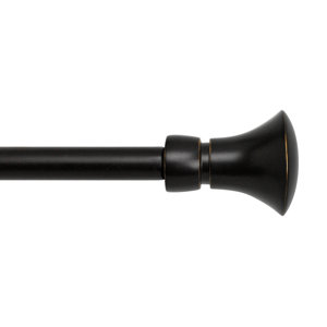 Trumpet Drapery Single Curtain Rod & Hardware Set