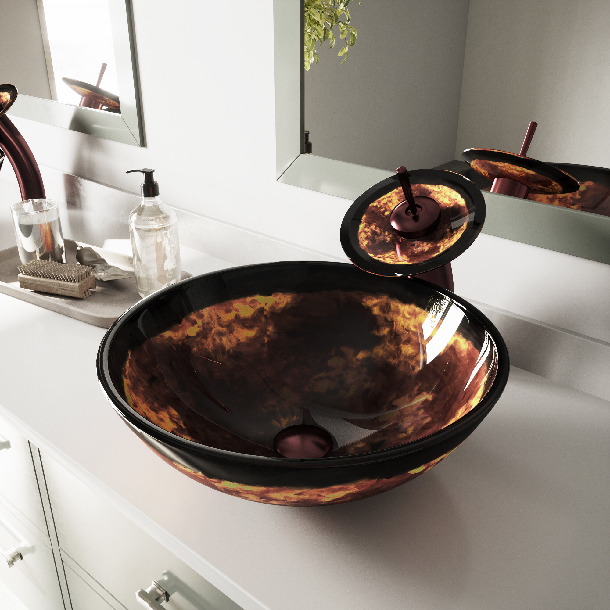 Vigo Fusion Tempered Glass Circular Vessel Bathroom Sink Reviews