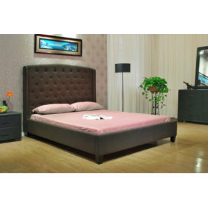 Queen Upholstered Panel Bed by Greatime