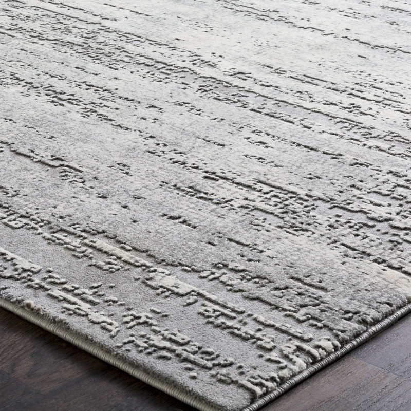 Brooks Distressed Modern Abstract Gray/Cream Area Rug & Reviews AllModern