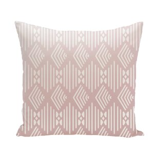 Fishbones Geometric Print Throw Pillow