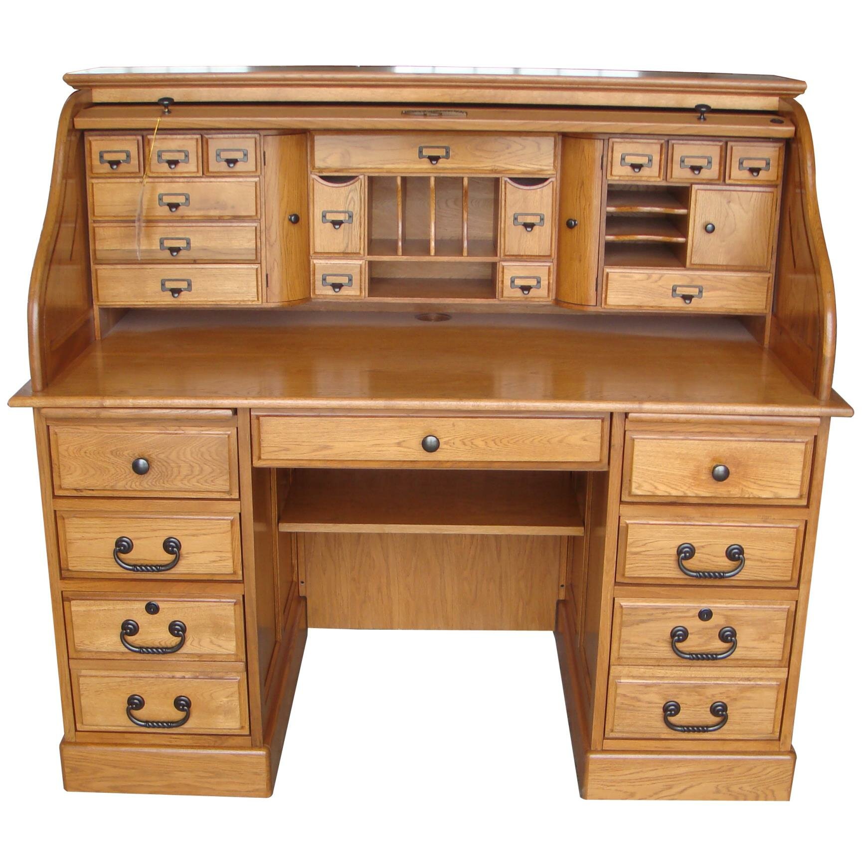 Chelsea Home Marlin Deluxe Roll Top Secretary Desk ...