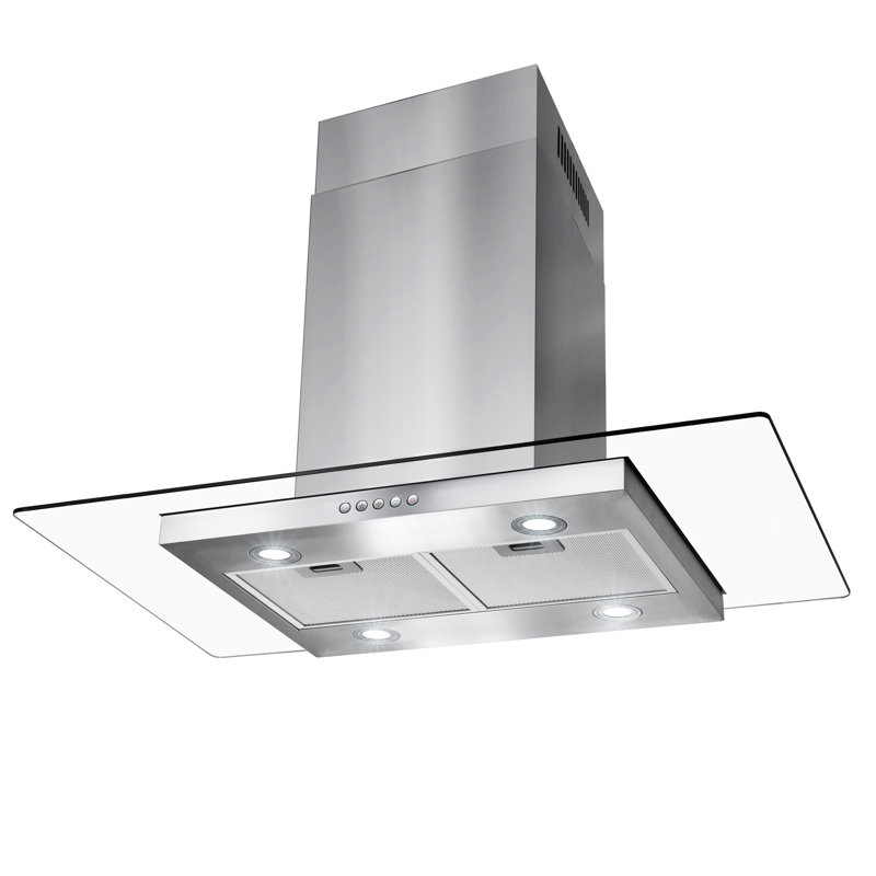 AKDY 36" 400 CFM Convertible Island Range Hood Wayfair