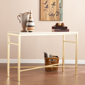 Lindsey Console Table in Travertine