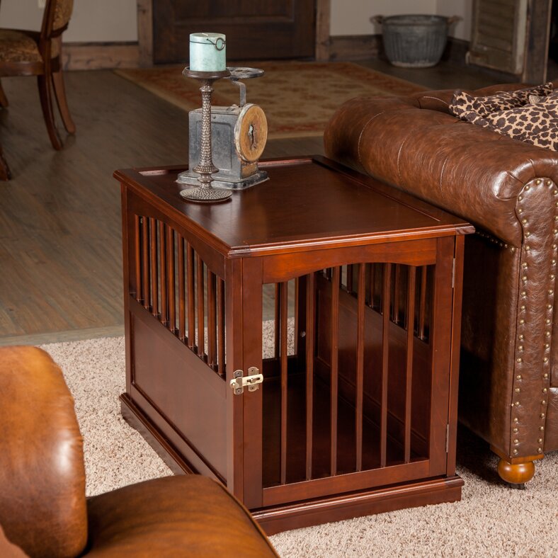 Primetime Petz Pet Crate End Table in Walnut & Reviews Wayfair