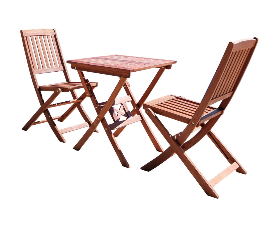 Vifah Glaser 3 Piece Bistro Set & Reviews Wayfair