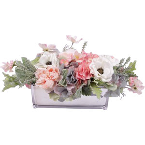 Hydrangeas/Roses/Mixed Floral Arrangement in Decorative Vase
