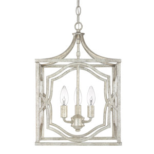 Destrey Traditional 3-Light Metal Foyer Pendant