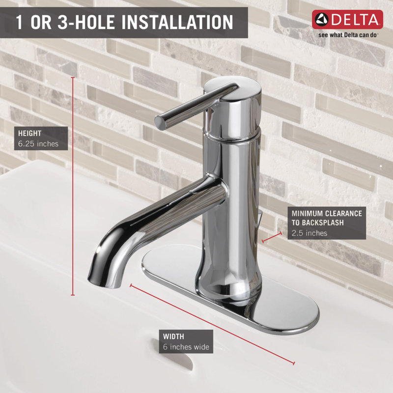 Delta One Hole Bathroom Faucet Sevenstonesinc Delta Trinsic Single Hole Bathroom Faucet With Optional Pop Up