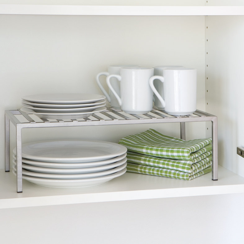 Rebrilliant Expandable Kitchen Cabinet Helper Shelf Reviews Default Name