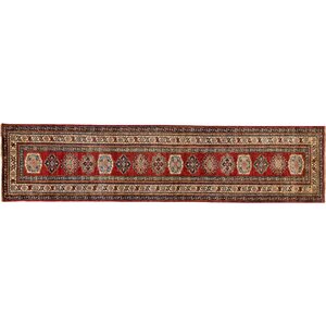 Kazak Hand-Knotted Red Area Rug