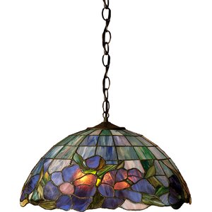 Art Glass 1-Light Bowl Pendant