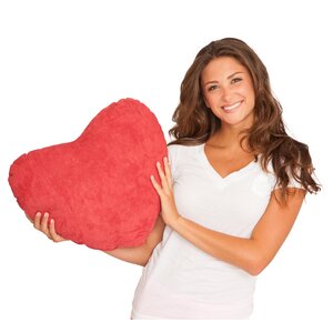 Scarlet Valentine Plush Cotton Throw Pillow