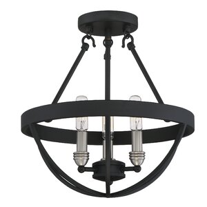 Suzana Earth Black Light Semi Flush Mount