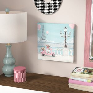 Kimberlee Little Pink Vespa Canvas Art