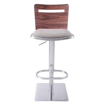 Modern & Contemporary Brushed Nickel Bar Stools | AllModern