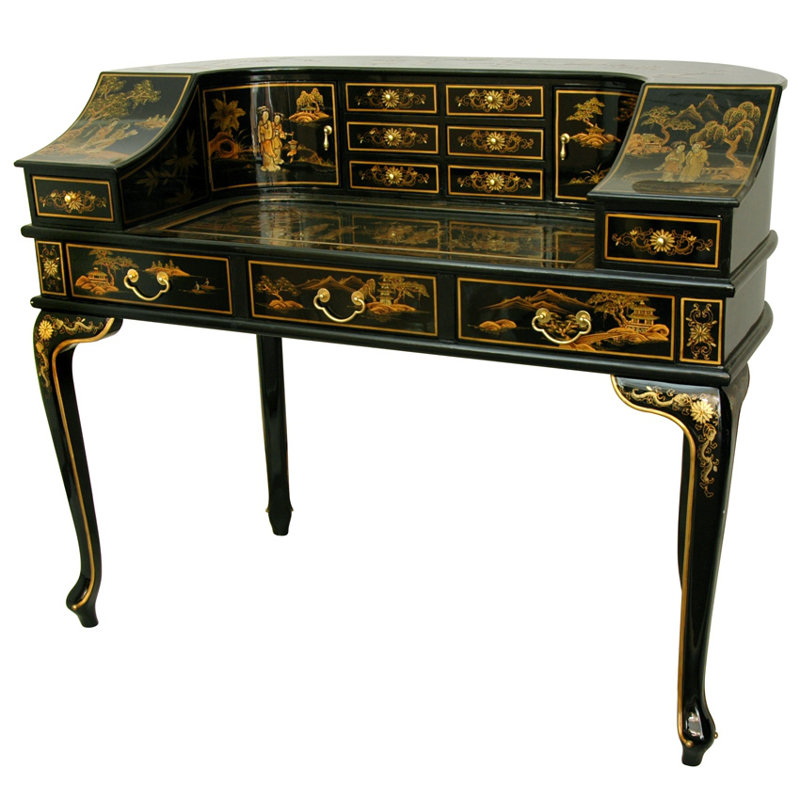 Oriental Furniture Lady's Roll Secretary Desk & Reviews Wayfair