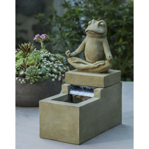 Garden Terrace Concrete Mini Element Zen Frog Fountain
