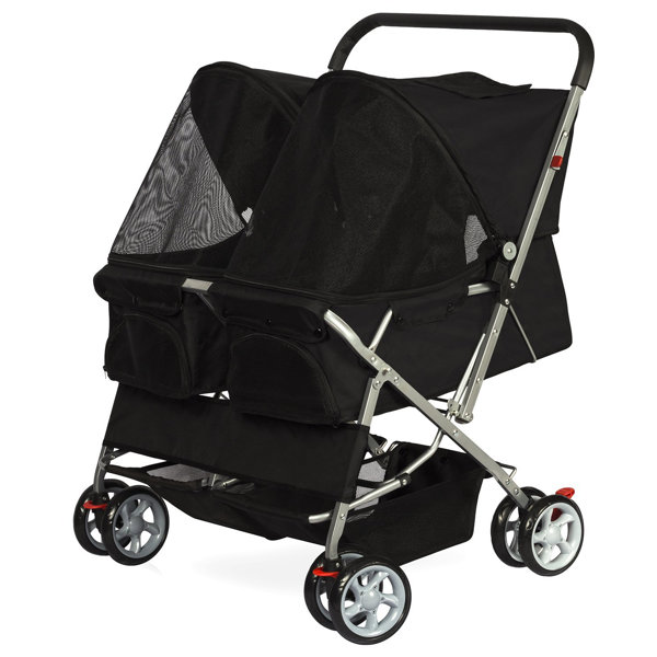 Paws & Pals Double Side Foldable Standard Pet Stroller & Reviews Wayfair