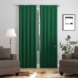 Green Curtains D You Ll Love Wayfair Darrah Solid Blackout Single Curtain Panel