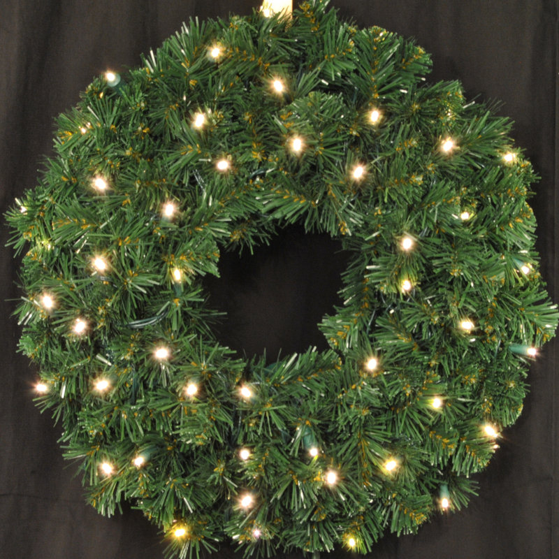 Queens Of Christmas Pre Lit Battery Operated Led Sequoia Wreath Queens Of Christmas Pre Lit Battery Operated Led Sequoia Wreath Reviews Wayfair