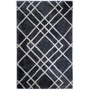 Elks Diamond Dogs Charcoal Area Rug