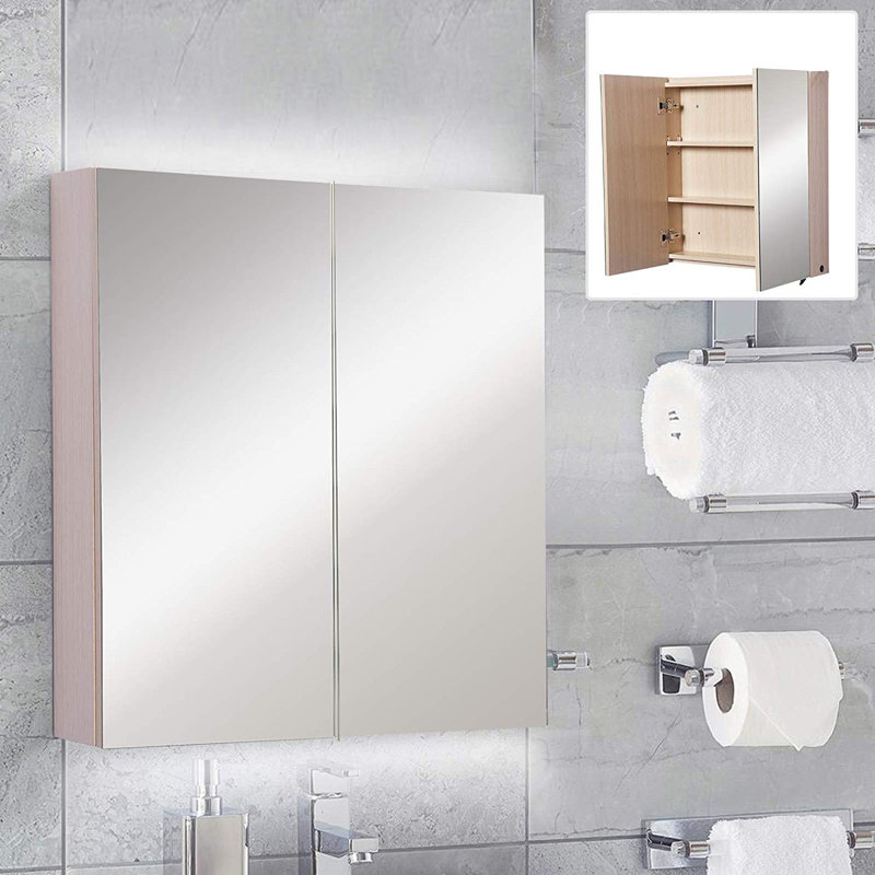 Latitude Run Monford Double Door 25" x 27" Frameless ...