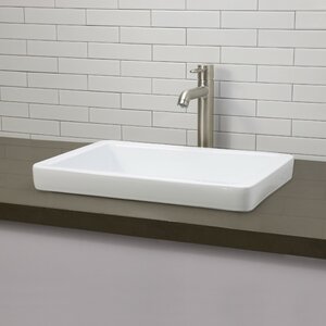 Classically Redefined Ceramic Rectangular Vessel Bathroom Sink
