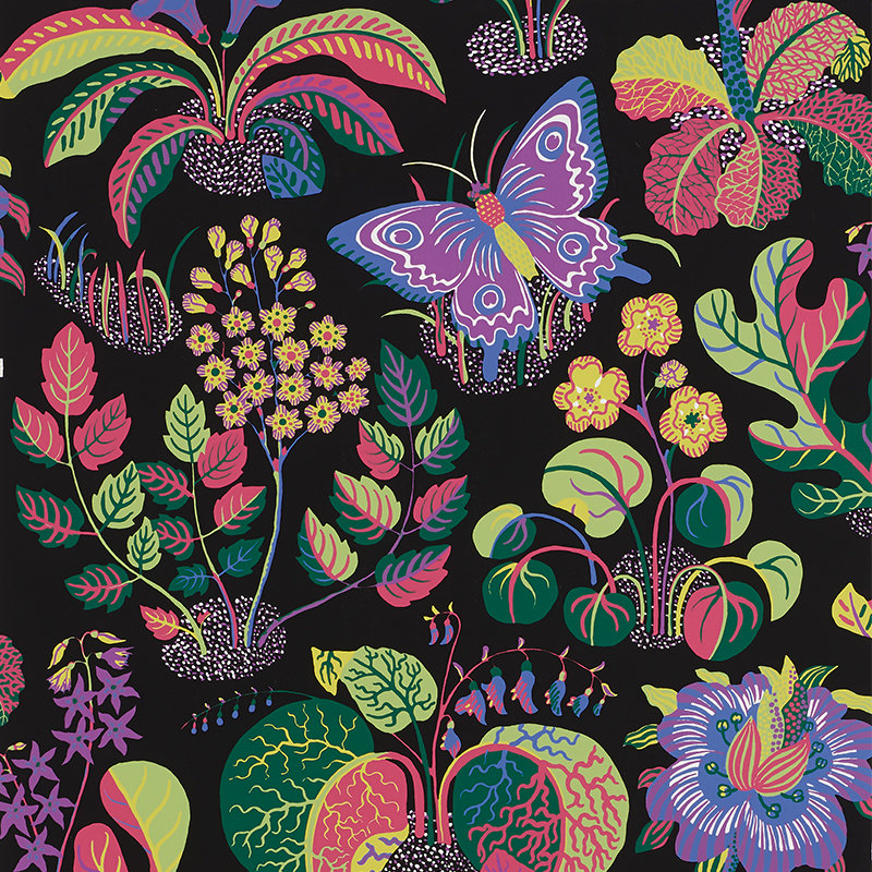 Schumacher Exotic Butterfly 13.5' L x 27" W Floral and ...