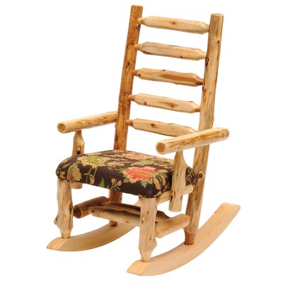 Fireside Lodge Cedar Rocking Chair  Upholstery: Timber