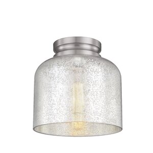 Nolan 1-Light Glass Shade Flush Mount