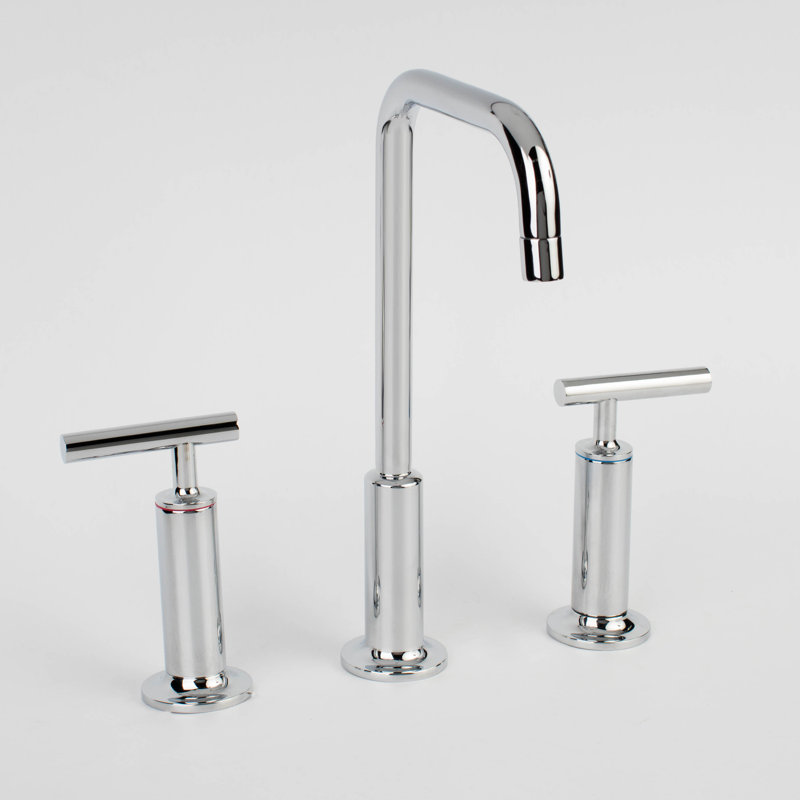 Maykke Prelude 3 Piece Widespread Wrist Blade Handle Bathroom Faucet Prelude 3 Piece Widespread Wrist Blade Handle Bathroom Faucet Set
