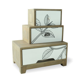 Nachttisch Barlad mit 3 Schubladen von Homestead Living