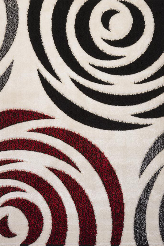 Luxury Home Signature Rose Black/Red Area Rug & Reviews Wayfair