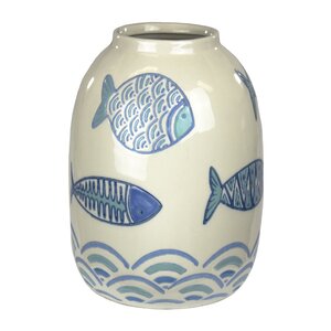 White/Blue Ceramic Table Vase