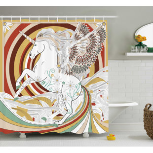 Unicorn Bathroom Decor Wayfair Unicorn Ancient Decor Shower Curtain Hooks