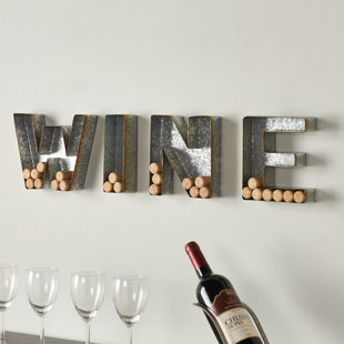 Wall Wine Cork Holder Wayfair 4 Piece Wine Letter Set Cork Holder Wall Décor
