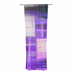 Ebi Emporium Tartan Crosshatch 2 Painting Decorative Graphic Print Sheer Rod Pocket Curtain Panels (Set of 2)