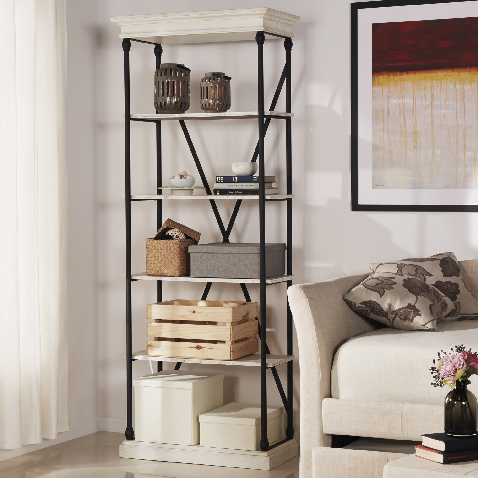 Greyleigh Poynor Etagere Bookcase Reviews Wayfair