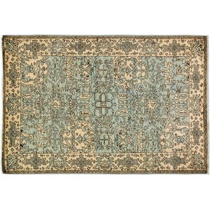 One-of-a-Kind Oushak Hand-Knotted Blue Area Rug