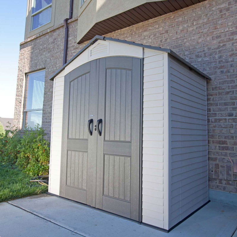 lifetime 6 ft. 6 in w x 4 ft. 5 in. d plastic storage shed