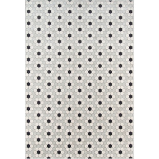 Modern Contemporary Black Hex Tile Allmodern Hex Tile Gray Indoor Outdoor Area Rug