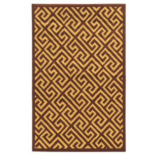 Greek Key Rug Wayfair Allicia Brown Beige Greek Key Rug