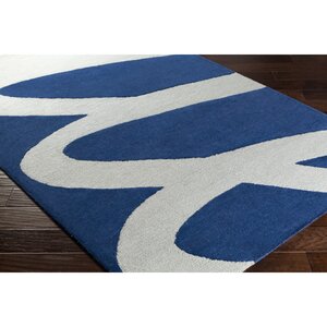 Nida Hand-Tufted Gray/Blue Area Rug