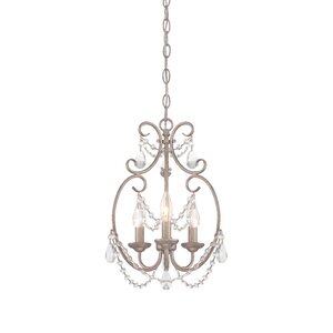 Dahlia 3-Light Crystal Chandelier